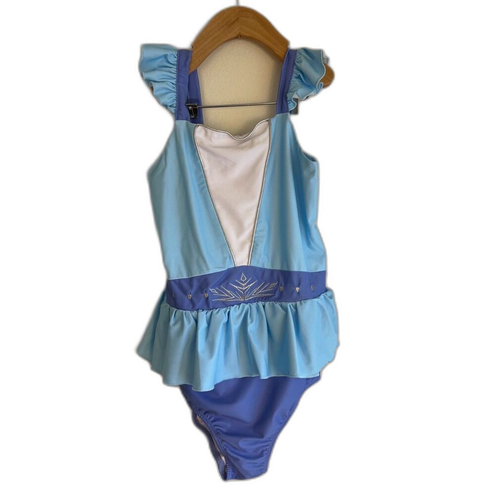NWT Only Little Once OLO Elsa One-Piece Girls Swimsuit 12/14